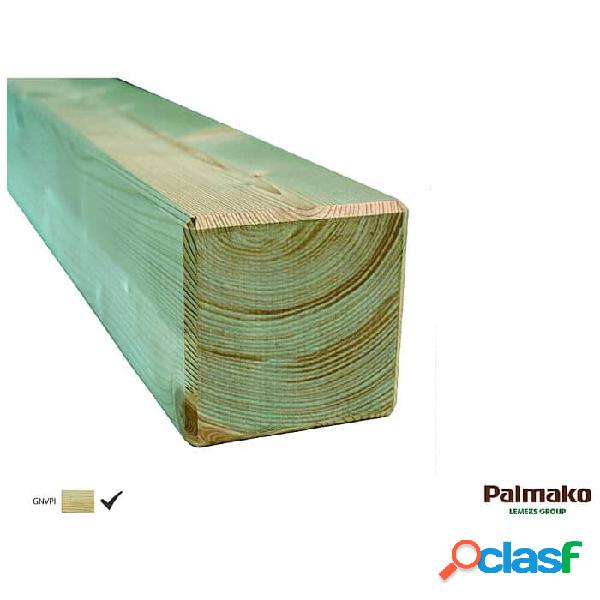 Poste de madera maciza Palmako 70x70x1300mm Autoclave Verde