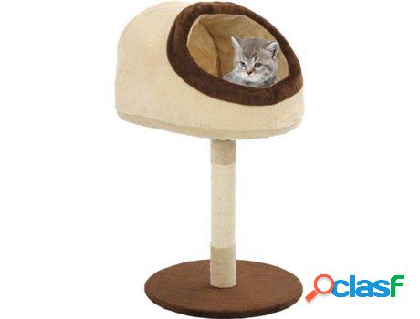 Puesto Rascador Árbol VIDAXL Postes Sisal Beige y Marrón