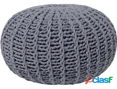 Puf BELIANI Conrad II (Gris - Algodón -50x50x35 cm)