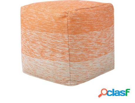 Puf BELIANI Hirri (Naranja - Algodón -40x40x40 cm)