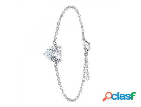 Pulsera SC_CRYSTAL Corazón (bañado a rodio - 16, 18 ou