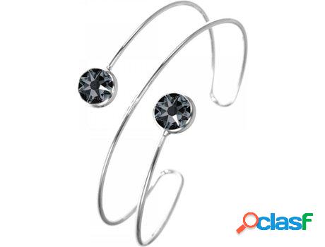 Pulsera SC_CRYSTAL Cristales (bañado a rodio - Negro -
