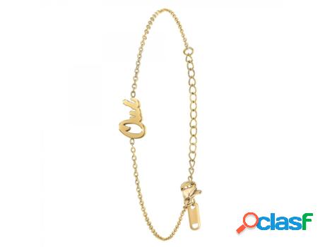 Pulsera SC_CRYSTAL Oui (Acero - Dorado - 16cm)