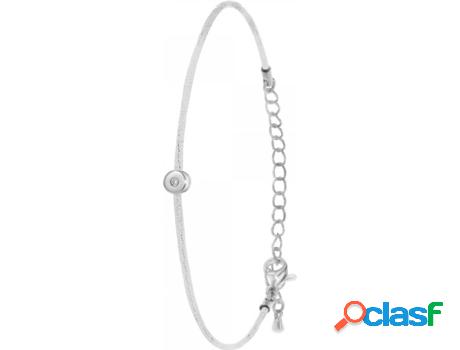 Pulsera SC_CRYSTAL (bañado a rodio - Blanco - 17cm)