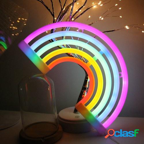 Rainbow Design Neon Colorful LED Lámpara de pared Luz de