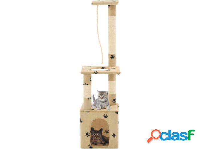Rascador Árbol VIDAXL Postes Sisal Beige (109 cm)