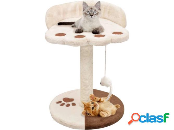 Rascador Árbol p/ Gatos VIDAXL postes Sisal Beige y Marrón