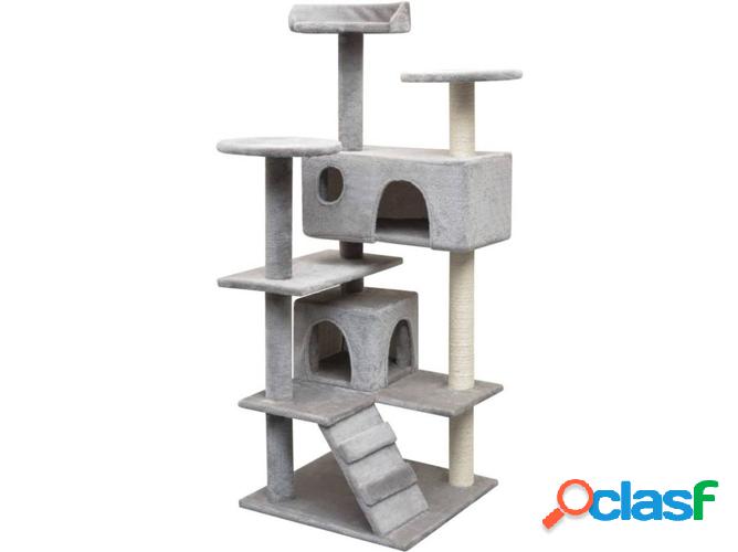 Rascador Árbol para Gatos VIDAXL c/ postes Gris sisal (125