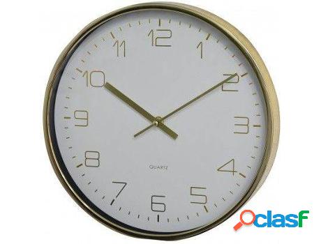 Reloj HOGAR Y MÁS Pared Dorado Analógico Original De Pared