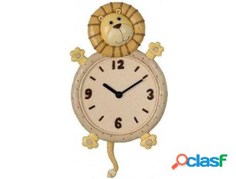 Reloj HOGAR Y MÁS Pared León (20 x 30 x 5 cm)