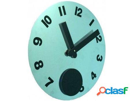 Reloj HOGAR Y MÁS Pared Plateado Y Con Péndulo(42 cm)