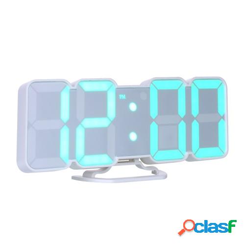 Reloj despertador LED RGB digital con control remoto