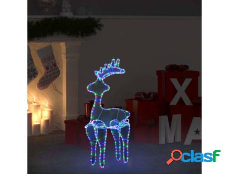 Reno de Navidad VIDAXL con Malla de Acero 306 luces LED (PVC