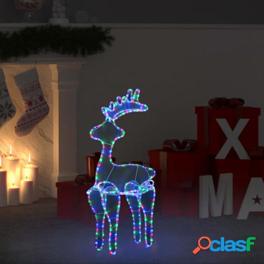 Reno decorativo navideño con malla 306 LED 60x24x89 cm