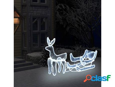 Reno y Trineo con Red VIDAXL 432 Luces LED (PVC - Acero)