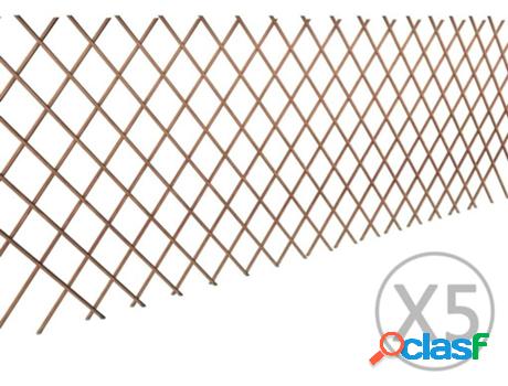 Set 5 Cercas para Animales de Granja VIDAXL Celosía Madera