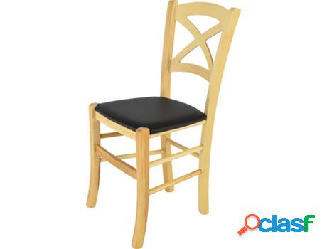 Silla T M C S Cross (Marrón Claro - 88x43x46 cm - Madera)