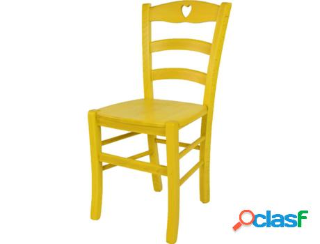 Silla T M C S Cuore (Amarillo - 88x43x46 cm - Madera)