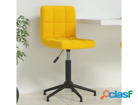 Silla de Oficina VIDAXL Giratoria Amarillo (Terciopelo - 40