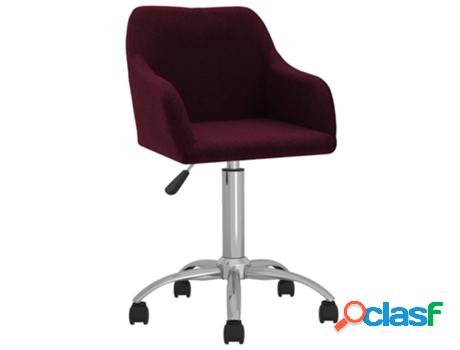 Silla de Oficina VIDAXL Giratoria Púrpura (Tela - 53 x 51.5