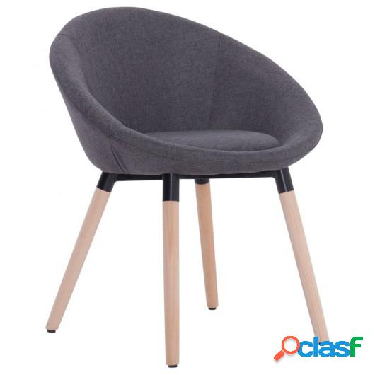 Silla de comedor tela gris oscuro