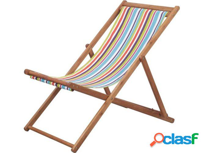 Silla de playa plegable Multicolor VIDAXL tejido estructura