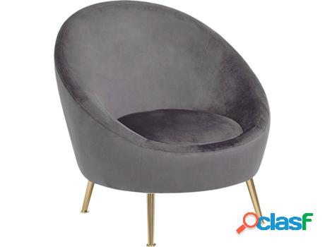 Sillón Langa (Gris - Terciopelo -76x80x81 cm)