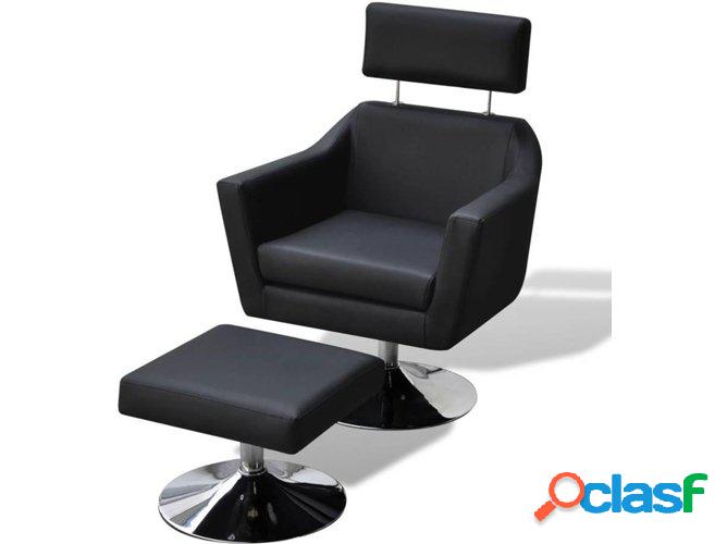 Sillón VIDAXL TV cuero artificial negro