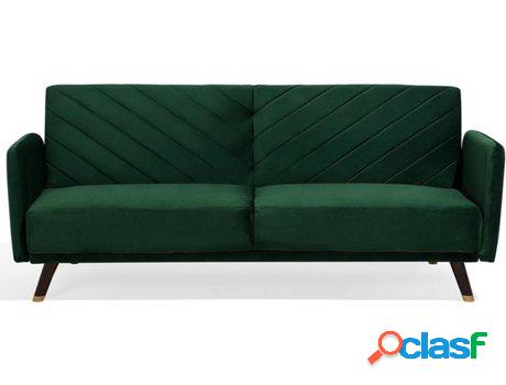 Sofá Cama Senja (Verde - Terciopelo -95x200x87 cm)