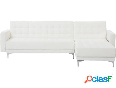 Sofá Rinconera Aberdeen (Blanco - Piel Sintética