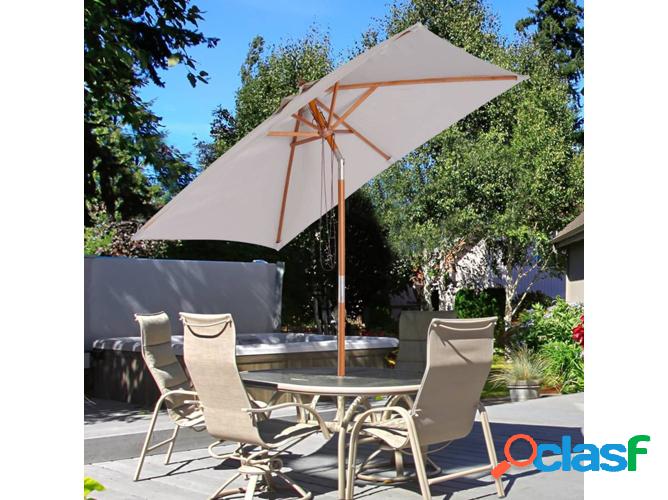 Sombrilla OUTSUNNY Gris (200x150cm)