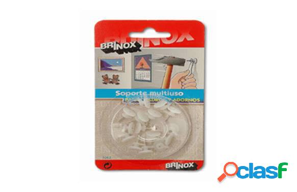 Soporte Multiuso C/1 Clavo Brinox Transparente 15 Uds