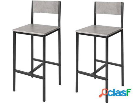 Taburete SOBUY (Gris, Negro - 39x40x95 cm)