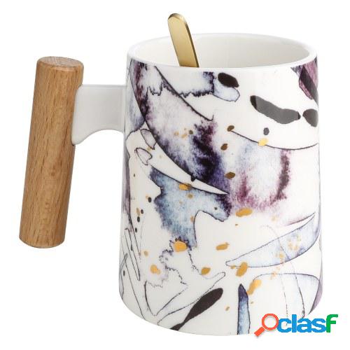 Taza Tooarts con tapa Taza de té de cerámica Taza de café