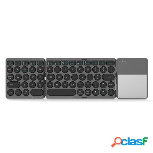 Teclado BT inalámbrico portátil Teclado BT plegable con