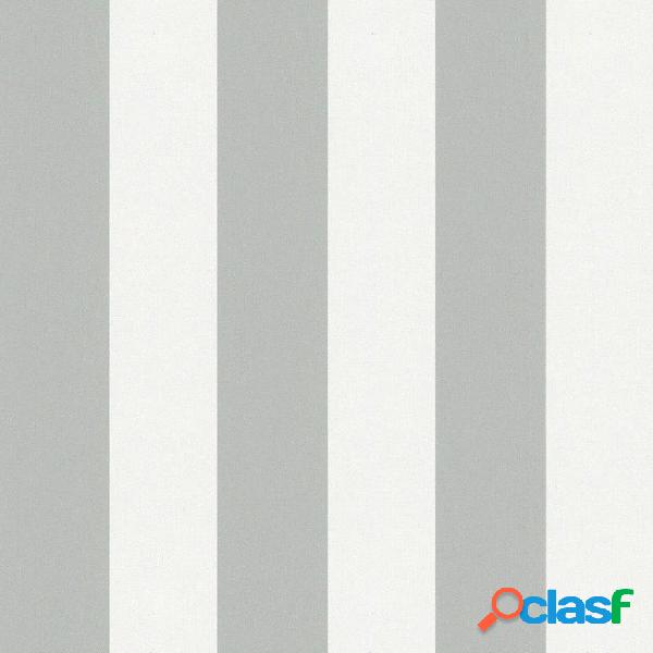 Topchic Papel de pared Stripes gris y blanco