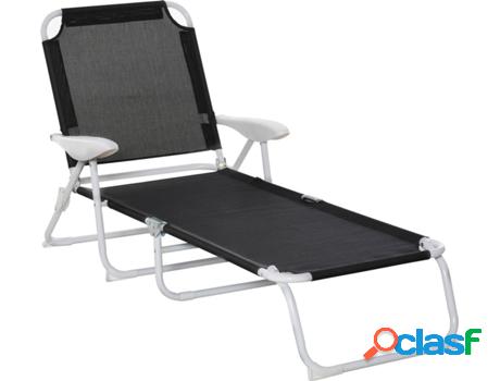 Tumbona OUTSUNNY Reclinable y plegable con respaldo