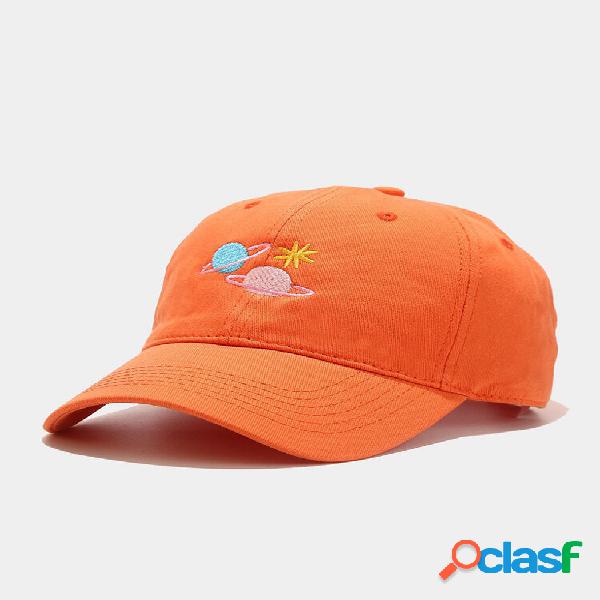 Unisex Algodón Planeta Bordado Caza Blazing Orange