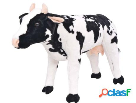 Vaca VIDAXL Peluche Negro y Blanco (XXL)