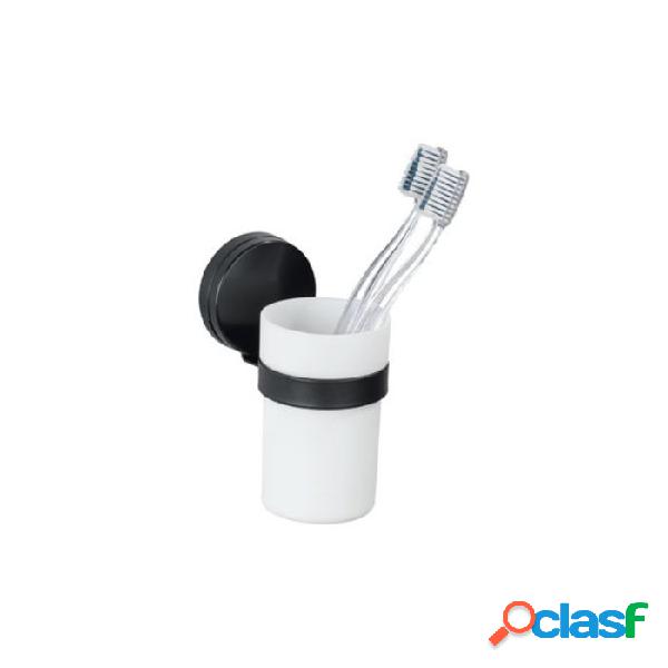 Vaso portacepillos Wenko Static-Loc Negro