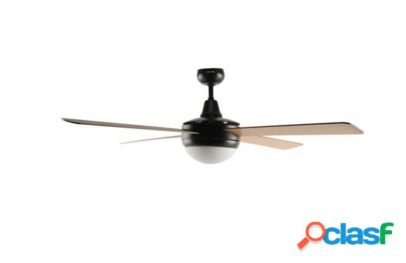 Ventilador Techo Siroco 3042B 60W 106cm Negro/Madera Luz Led