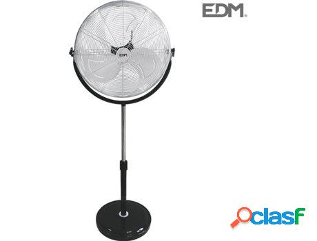 Ventilador de Pie EDM Industrial con Base Circular Cromo /