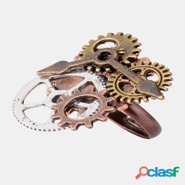 Vintage Gear Components y anillo puntero Steampunk Reloj
