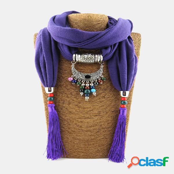 Vintage Mujer Collar bufanda colores mezclados Cerámico