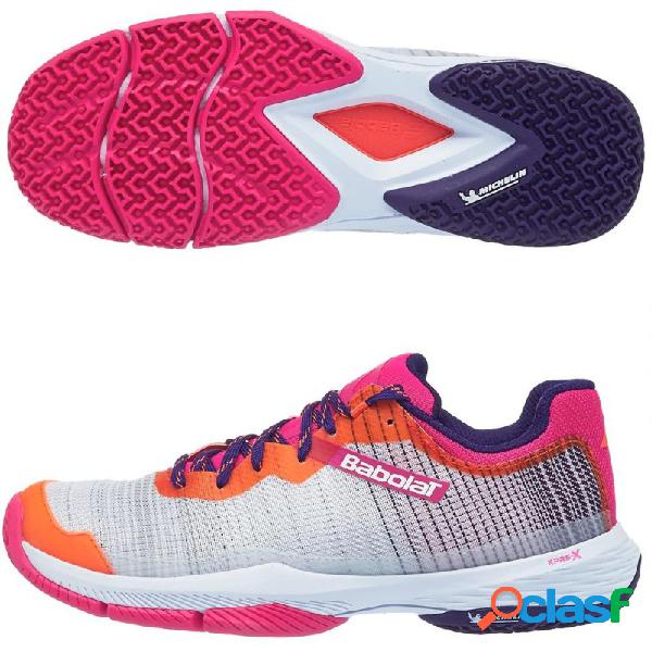 Zapatillas babolat ritma women grey pink peacock 2022 37