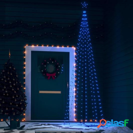 Árbol cono de Navidad 330 LEDs decoración azul 100x300 cm