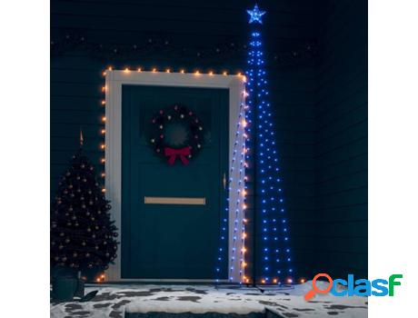 Árbol de Navidad VIDAXL Cono con 136 luces LED (Azul -