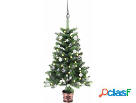Árbol de Navidad VIDAXL con Luces LED y Bolas (Verde - 65x9