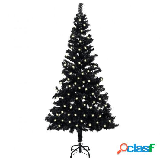 Árbol de Navidad artificial con LED y soporte negro PVC 240