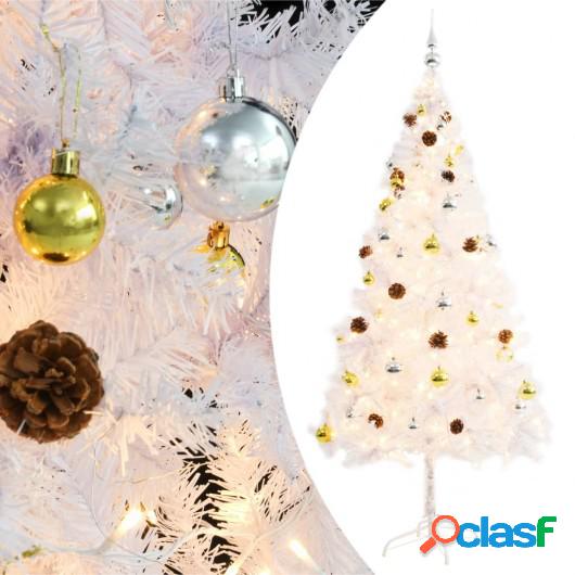 Árbol de Navidad artificial con bolas y luces LED 180 cm